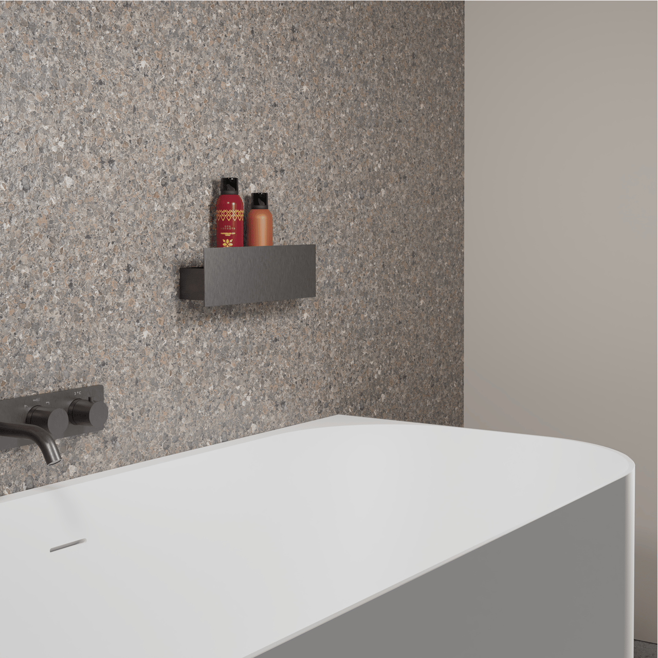 Balmani Uma étagère murale Brushed GunMetal 35 x 8.5 cm