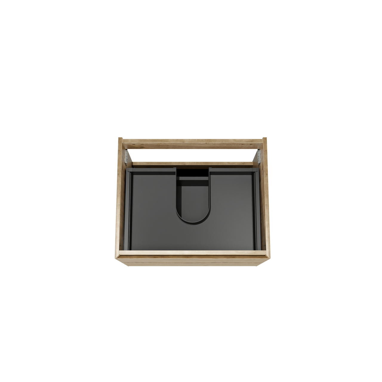 Balmani Mitra meuble sous-lavabo suspendu 67,5 x 55 cm chêne brut 2 tiroirs