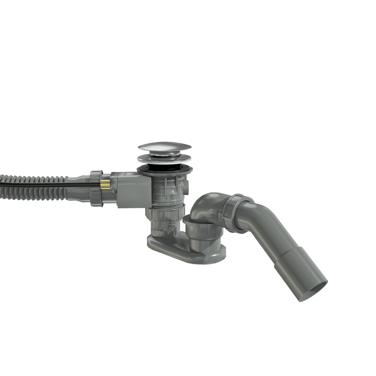 Santeg Unibath Flat badafvoer met overloop 70cm chroom