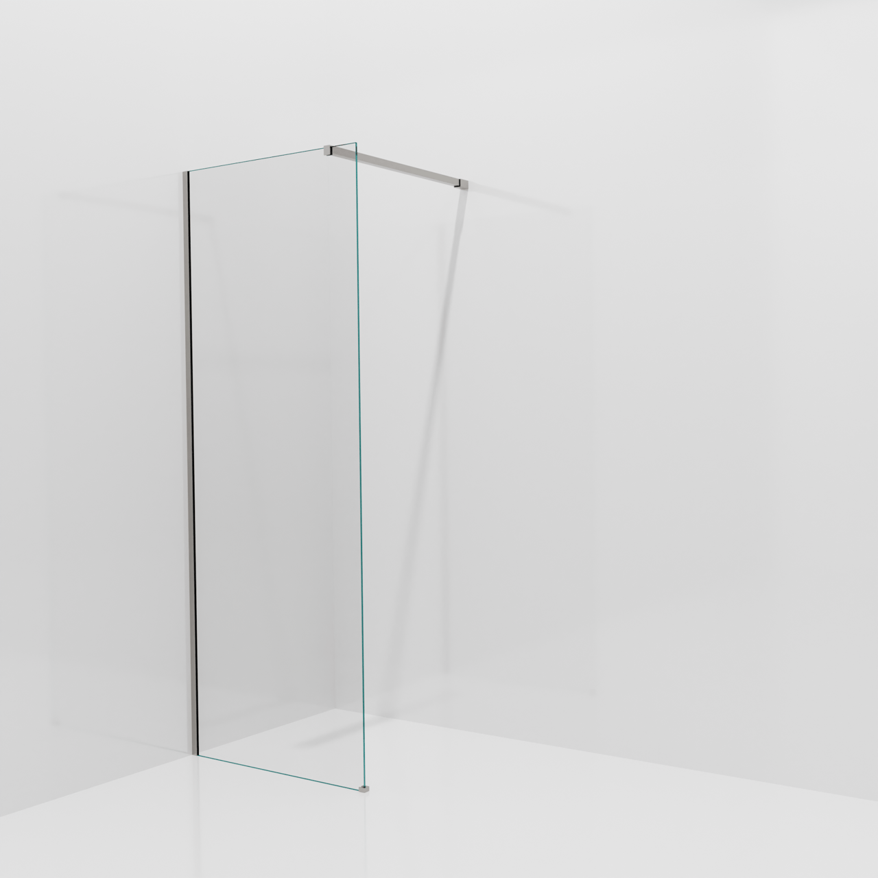 Balmani Modular inloopdouche: 80 x 200 cm, Helder glas, Brushed Inox profielen