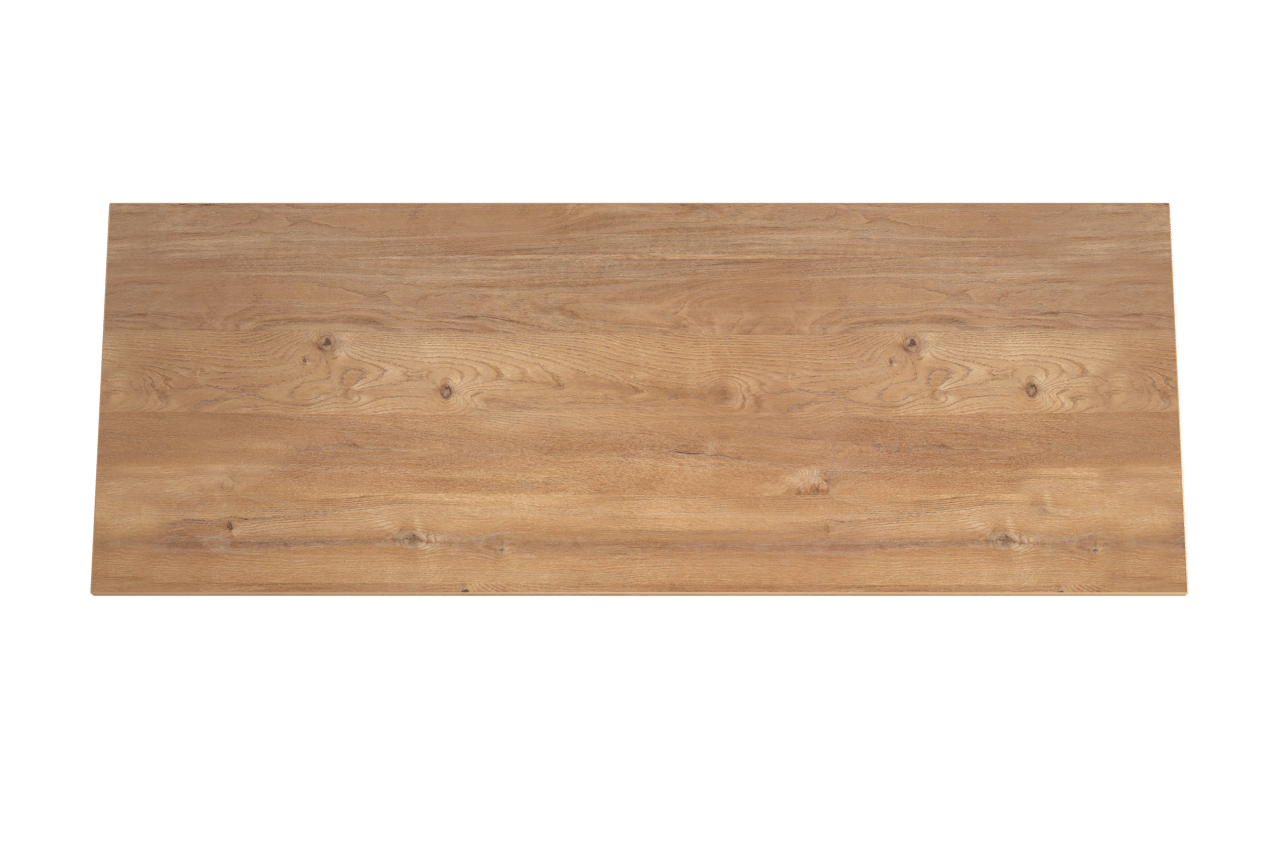 Storke Panton Einzel- oder Doppelwaschtischplatte, Melamin in roher Eiche, 140 x 52 cm