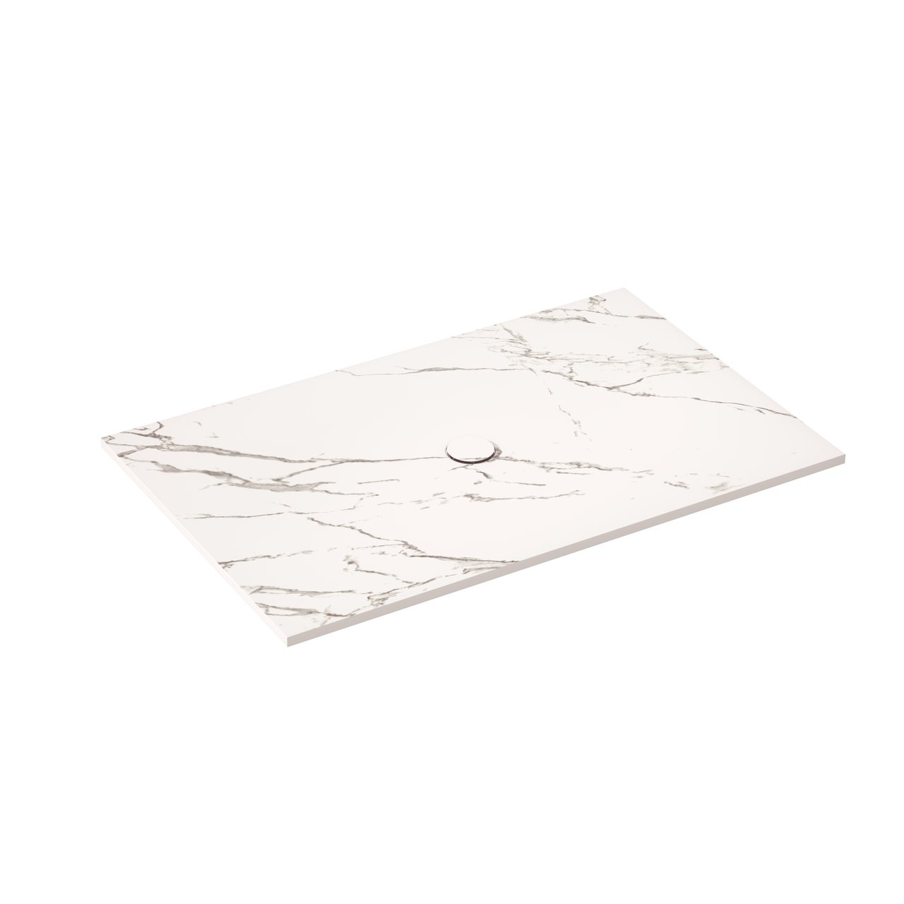 Balmani Studio Duschwanne: 140 x 90 cm, Keramik, Calacatta