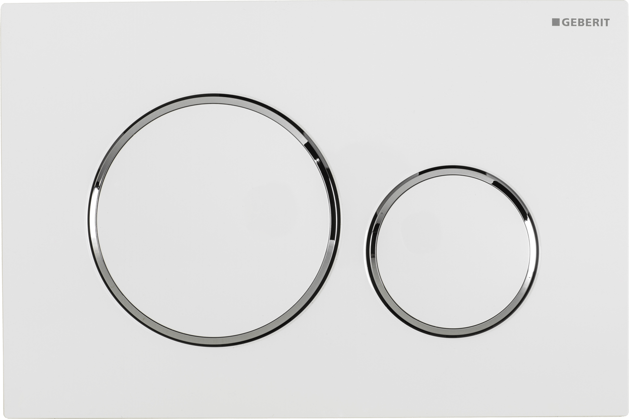 Sigma20 bedieningspaneel Glanzend Wit voor UP320 of UP720 inbouwreservoir