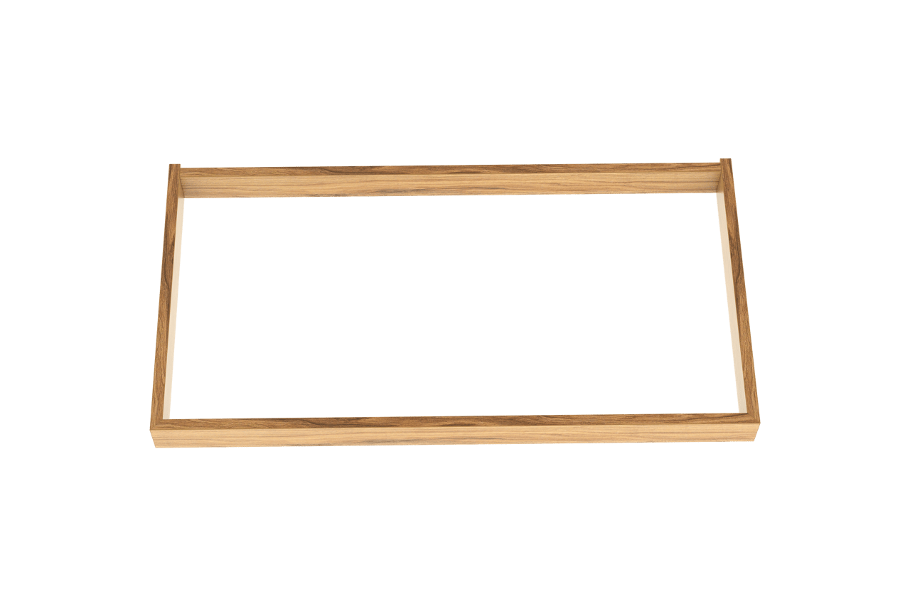 Balmani Lucida socle pour meuble sous-lavabo teck 90 x 55 cm