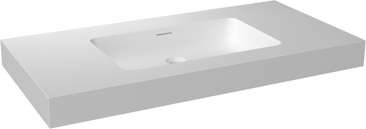 Storke Mata High enkele wastafel matte Solid Surface 106 x 52 cm