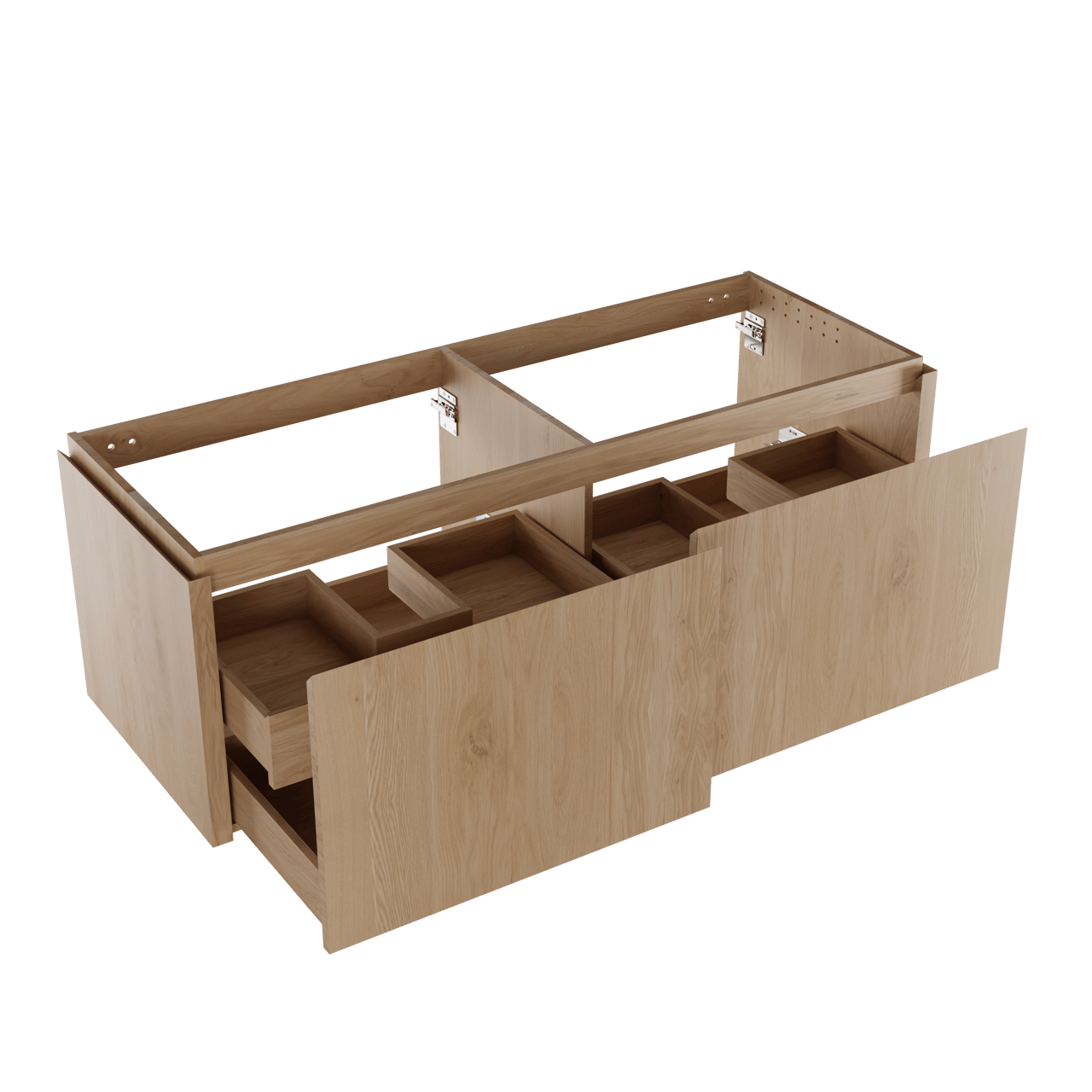 Balmani Eclips zwevende wastafelonderkast 150 x 55 cm natuur eiken 4 lades