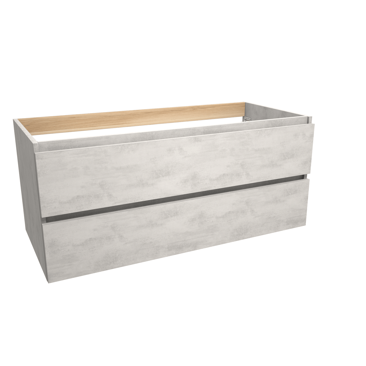 Balmani Lucida meuble sous-lavabo suspendu 120 x 55 cm béton gris argent 2 tiroirs