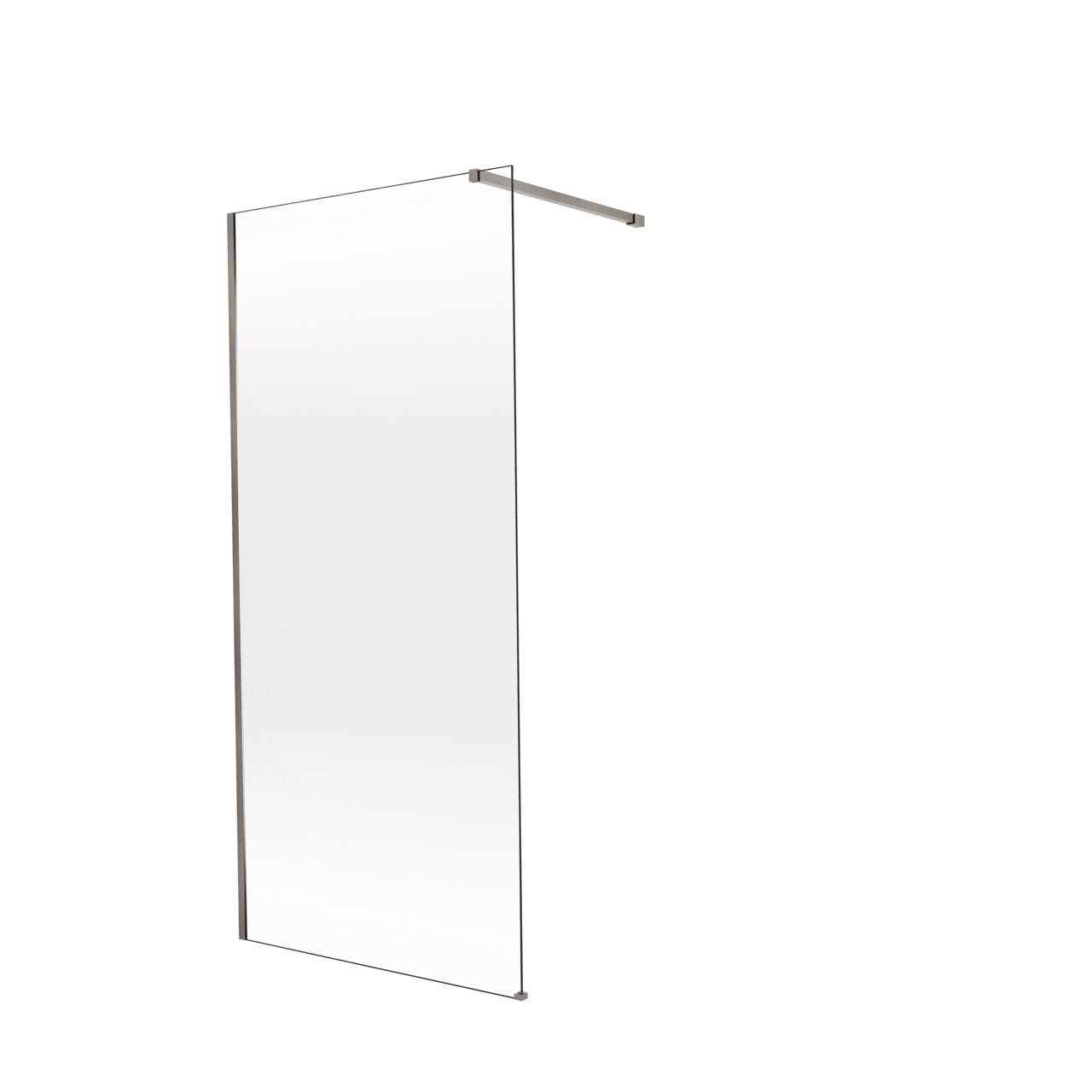 Balmani Modular Walk-In Dusche: 100 x 200 cm, Permafrost, inklusive Coating, Profil Brushed GunMetal