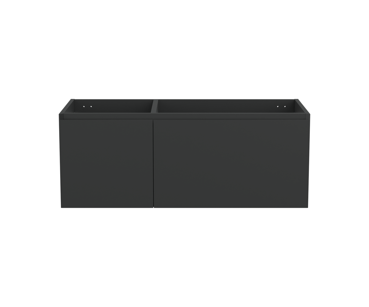 Balmani Idra meuble sous-lavabo suspendu 120 x 55 cm asymétrique droite noir mat 4 tiroirs