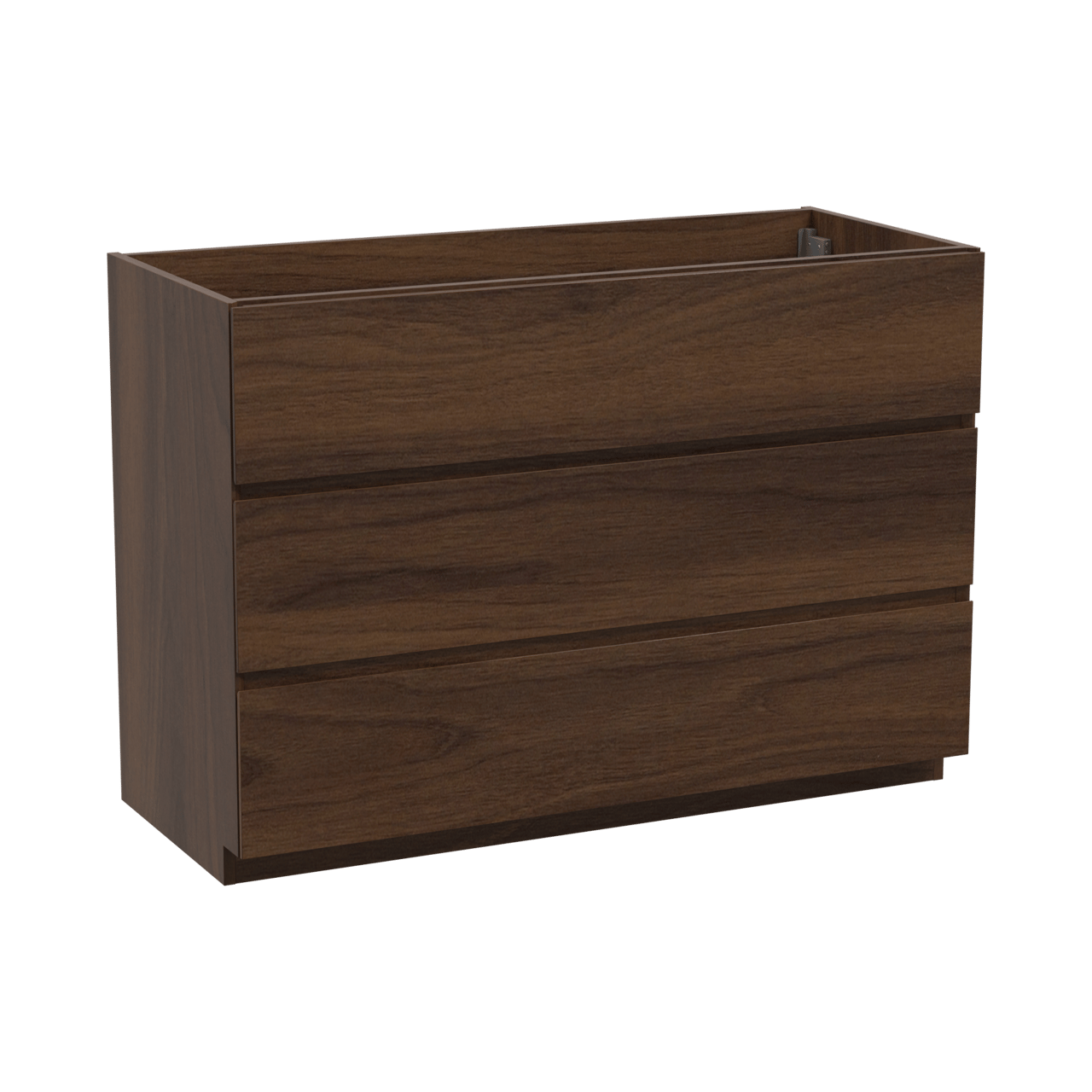 Storke Edge meuble sous-lavabo a poser 120 x 52 cm noyer 3 tiroirs