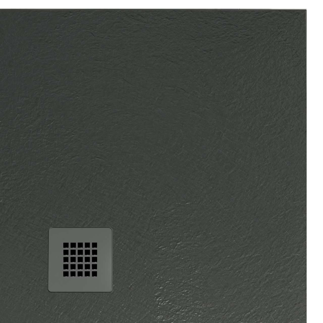 Balmani Vega receveur de douche 140 x 90 cm marbre composite gris graphite texture ardoise