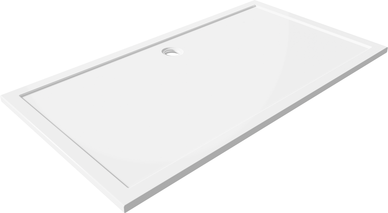 Luca Varess Soft receveur de douche 180 x 100 cm acrylique blanc brillant