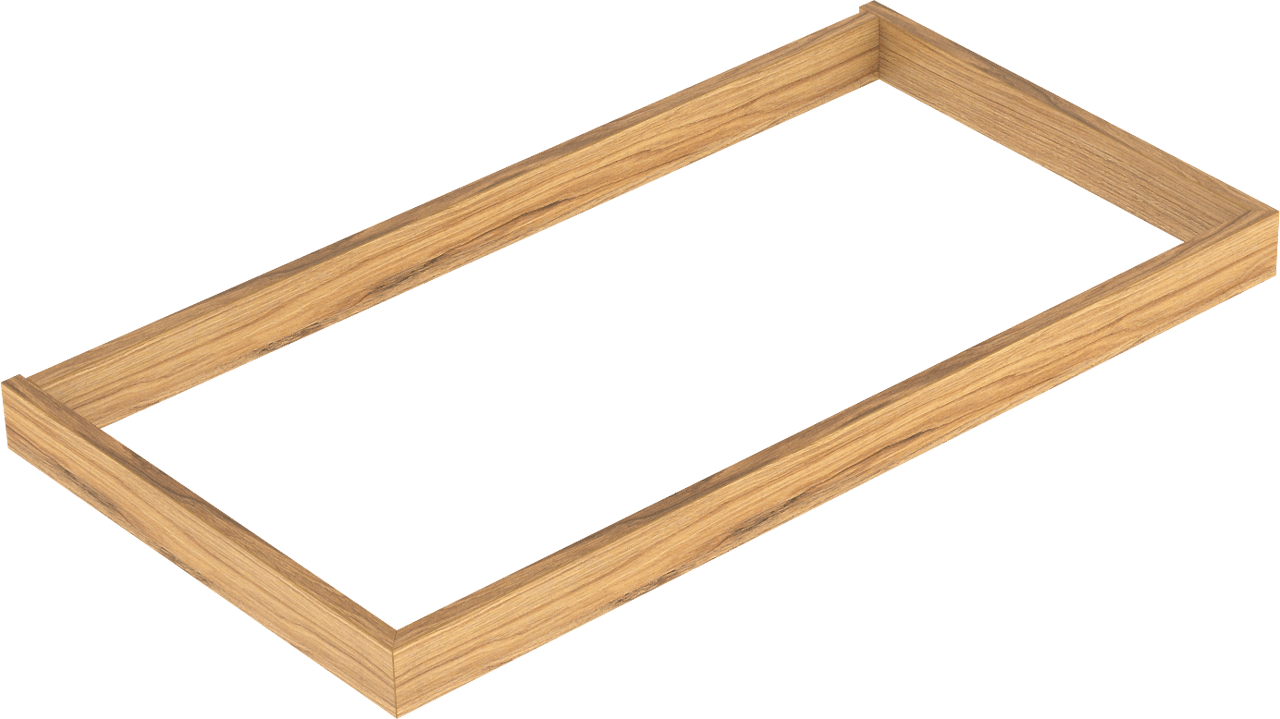 Balmani Lucida socle pour meuble sous-lavabo teck 90 x 55 cm