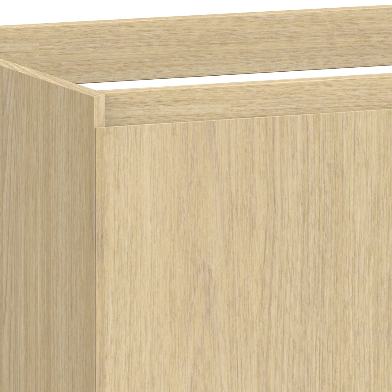 Balmani Idra zwevende wastafelonderkast 135 x 55 cm asymmetrisch links fineer natuur eik 4 lades