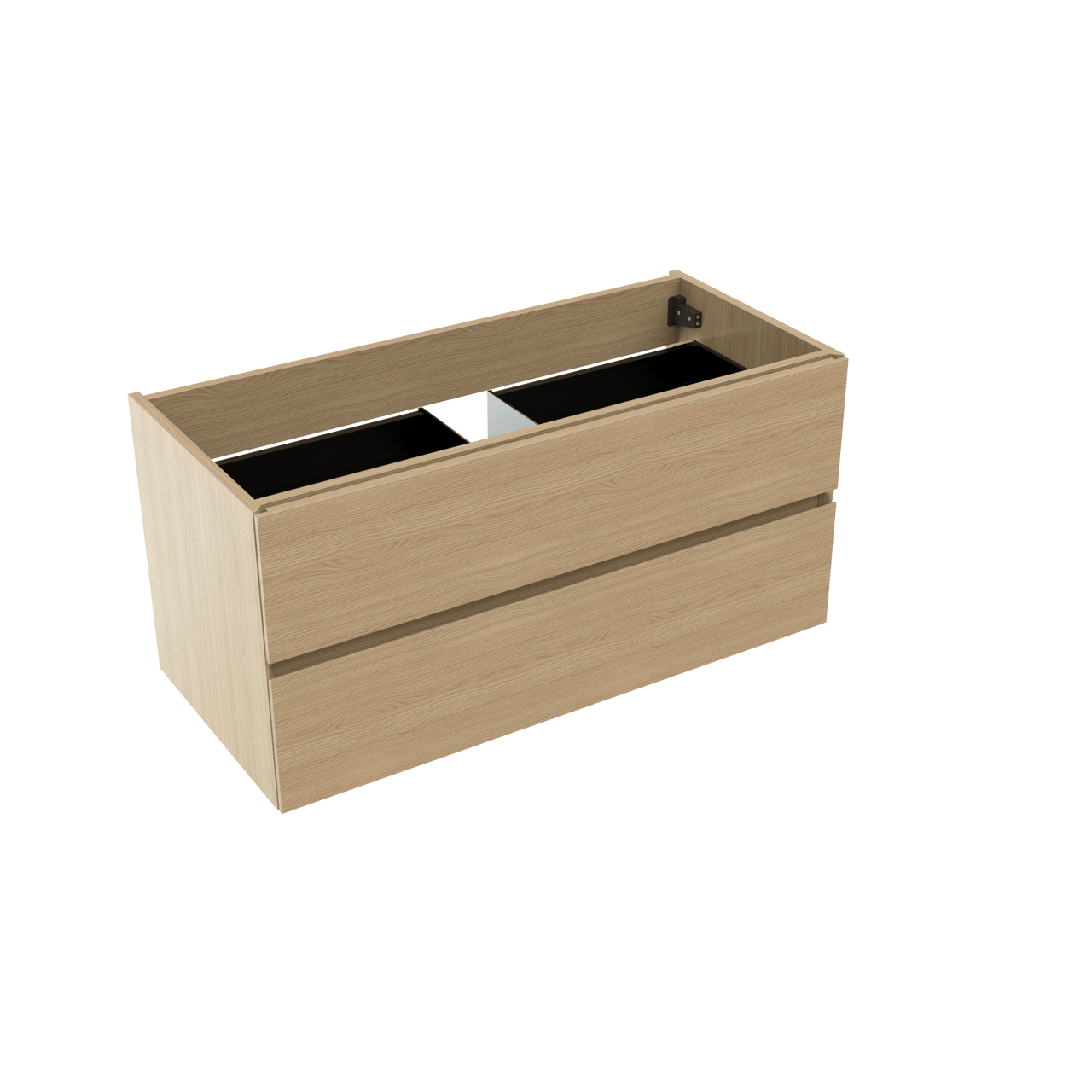 Storke Edge meuble sous-lavabo suspendu 100 x 46 cm chêne naturel 2 tiroirs