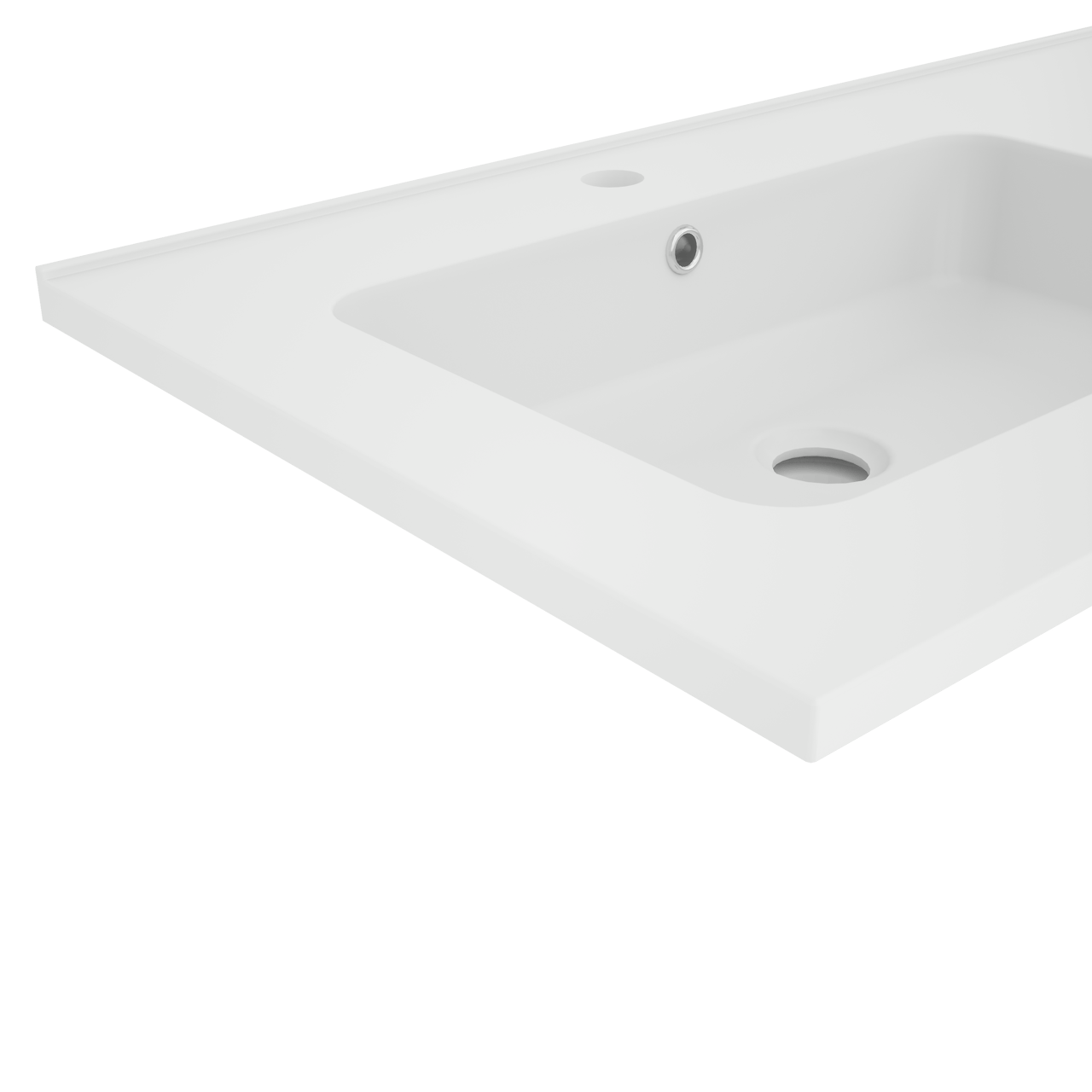 Linie Vano double vasque marbre composite mat 120 x 46 cm