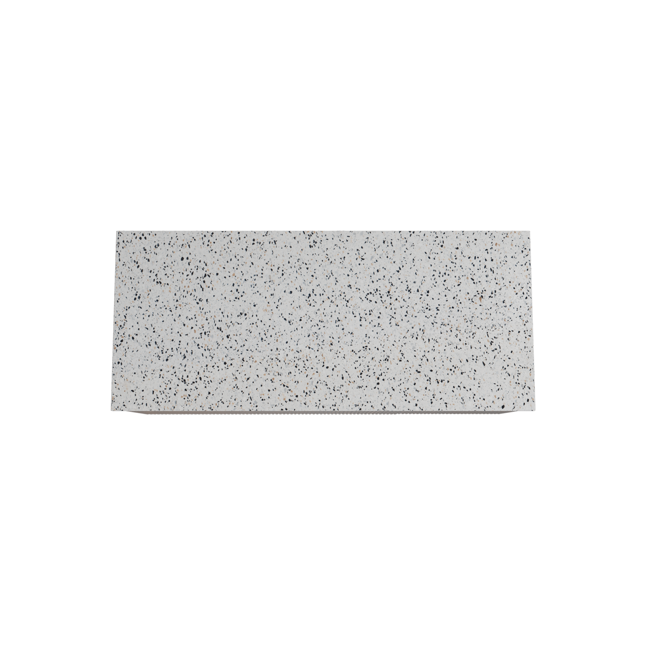 Storke Ribs zwevend badmeubel 120 x 52 cm notenhout met Tavola enkel of dubbel wastafelblad in mat wit/zwart terrazzo, Verticale symmetrische rechte ribbel