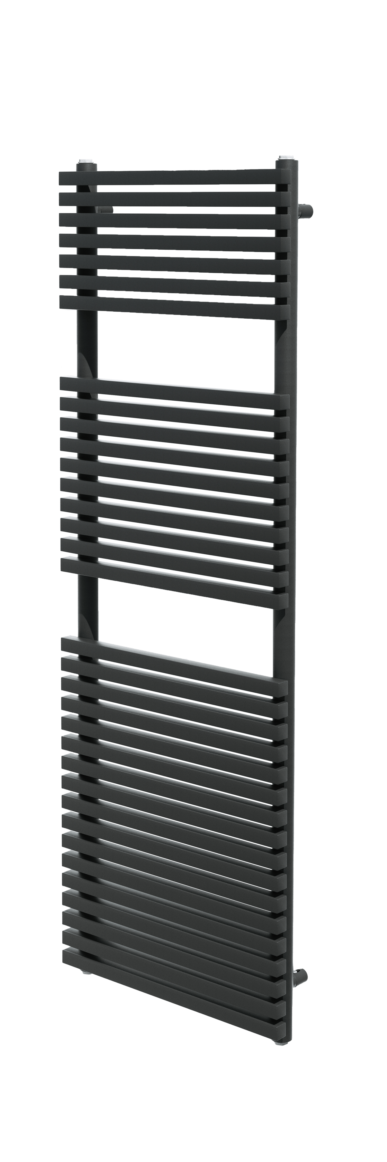 ENKEL VOOR DUITSE MARKT - Vipera Vesuvio enkele handdoekradiator 50 x 150 cm elektrische verwarming mat zwart zij- en middenaansluiting 1.044W, weerstand inbegrepen