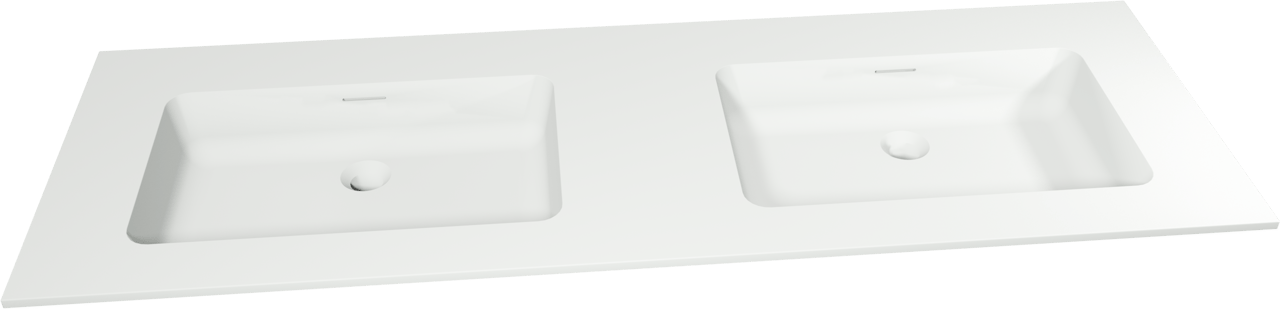 Storke Mata Doppelwaschtisch, Solid Surface matt, 150 x 52 cm