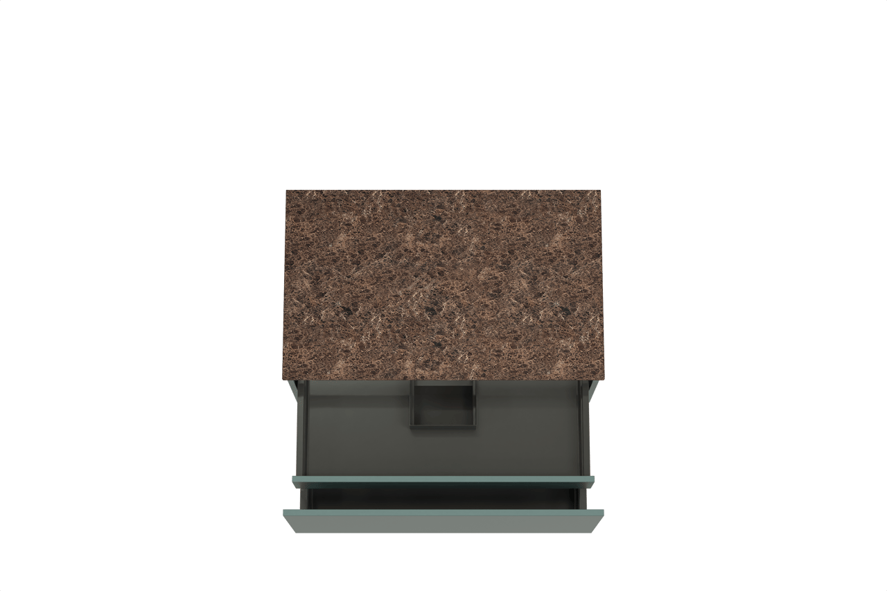 Balmani Sfera meuble salle de bains suspendu 90 x 55 cm forest avec Stretto tablette simple en marbre dark emperador