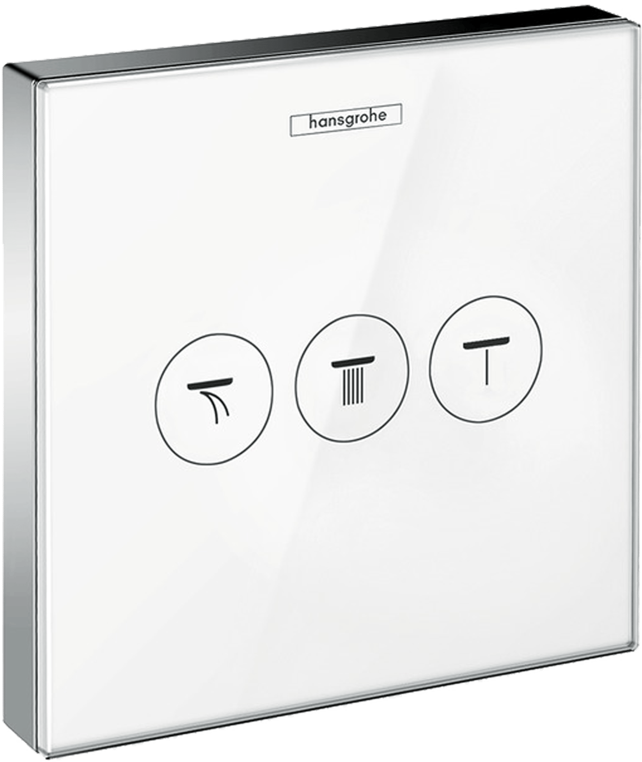 Hansgrohe ShowerSelect Glass 3 systemen inbouw stop douchekraan wit/chroom