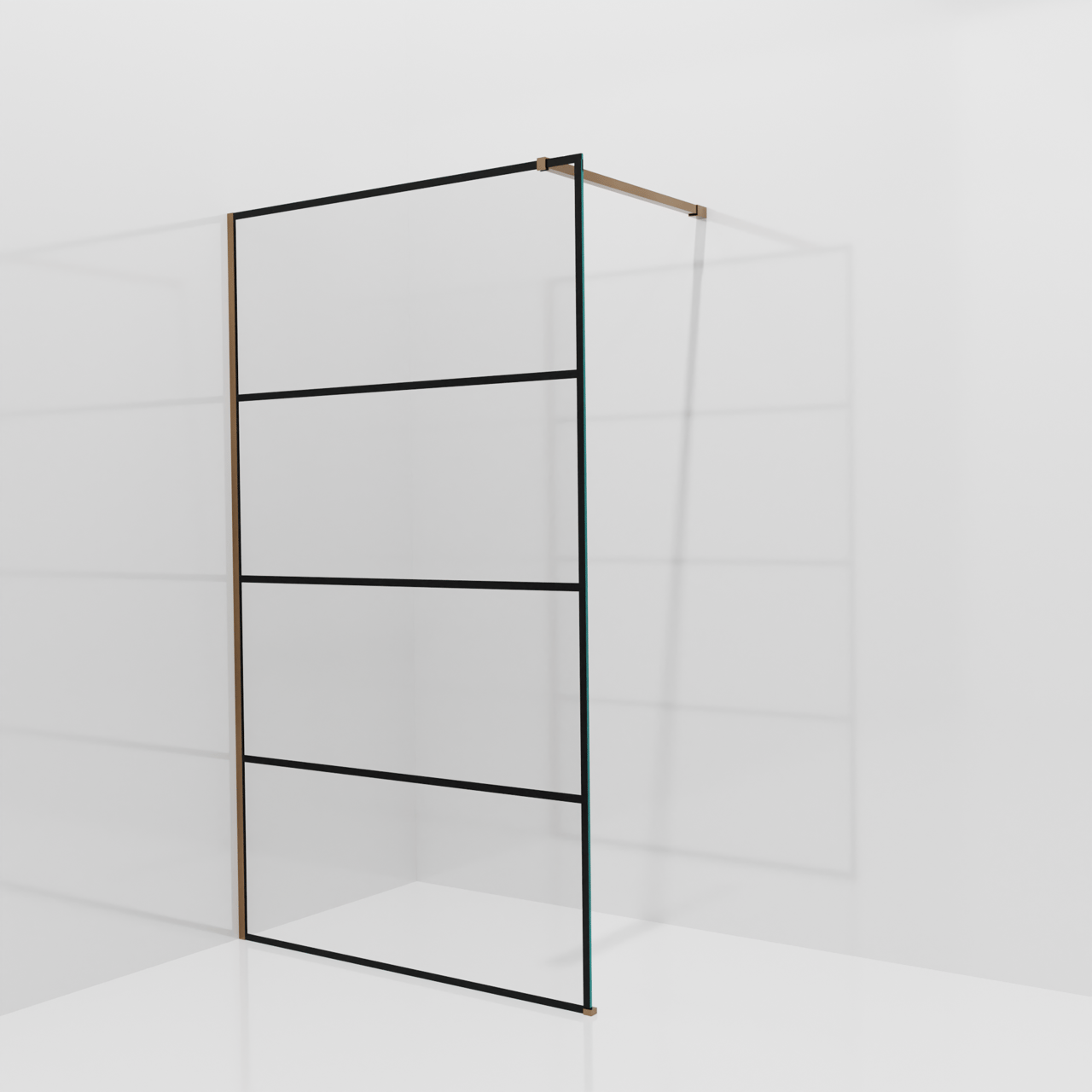 Balmani Modular inloopdouche: 120 x 200 cm, Lined, Brushed Rosegold profielen