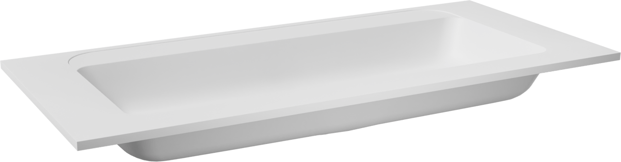 Balmani Tablo Strada lavabo simple Marbre composite blanc (mat) 120 x 55 cm