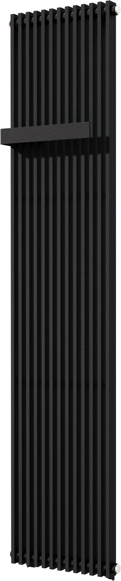 Vipera Corrason radiateur de salle de bains simple 40 x 180 cm chauffage central noir mat raccordement latéral 1.212W
