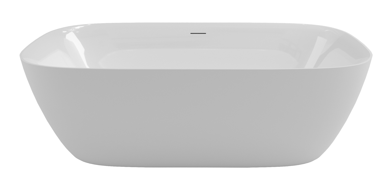 Luca Varess Plutonia baignoire îlot ovale 170 x 80 cm acrylique blanc brillant