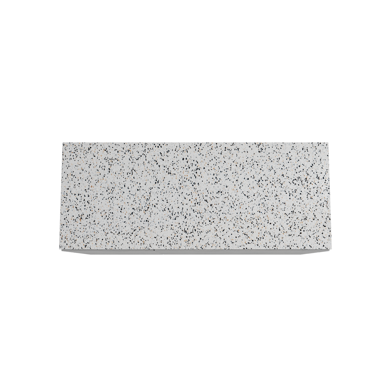 Storke Edge meuble salle de bains à poser 130 x 52 cm béton gris foncé avec Tavola tablette simple ou double en blanc/noir mat terrazzo