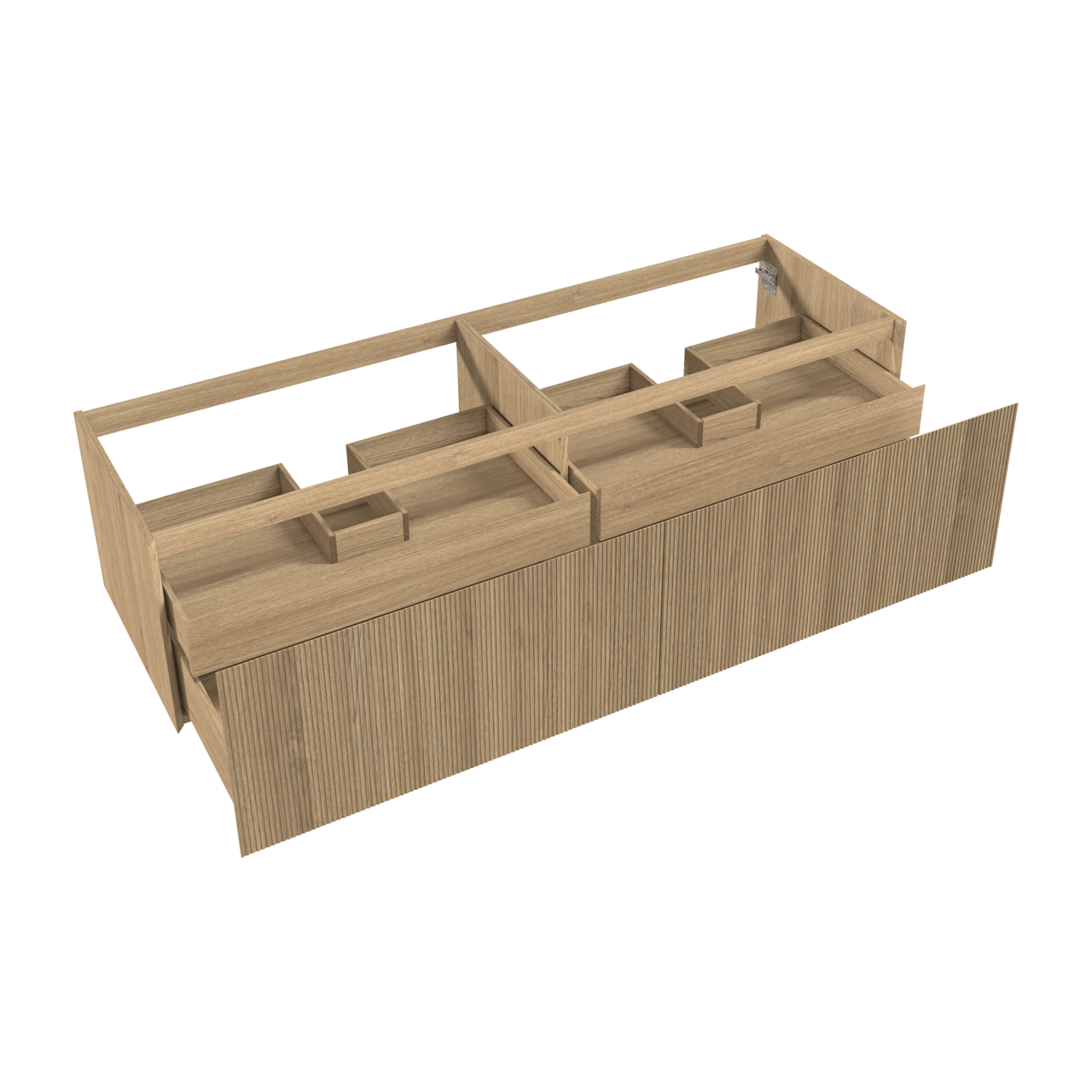 Balmani Fila meuble sous-lavabo suspendu 180 x 55 cm placage chêne naturel 4 tiroirs