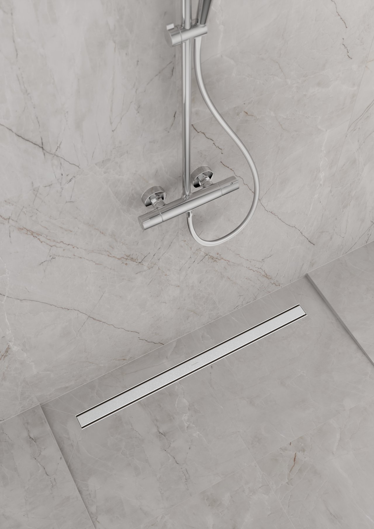Hansgrohe RainDrain Original douchegoot afwerkset 70cm RSV Look