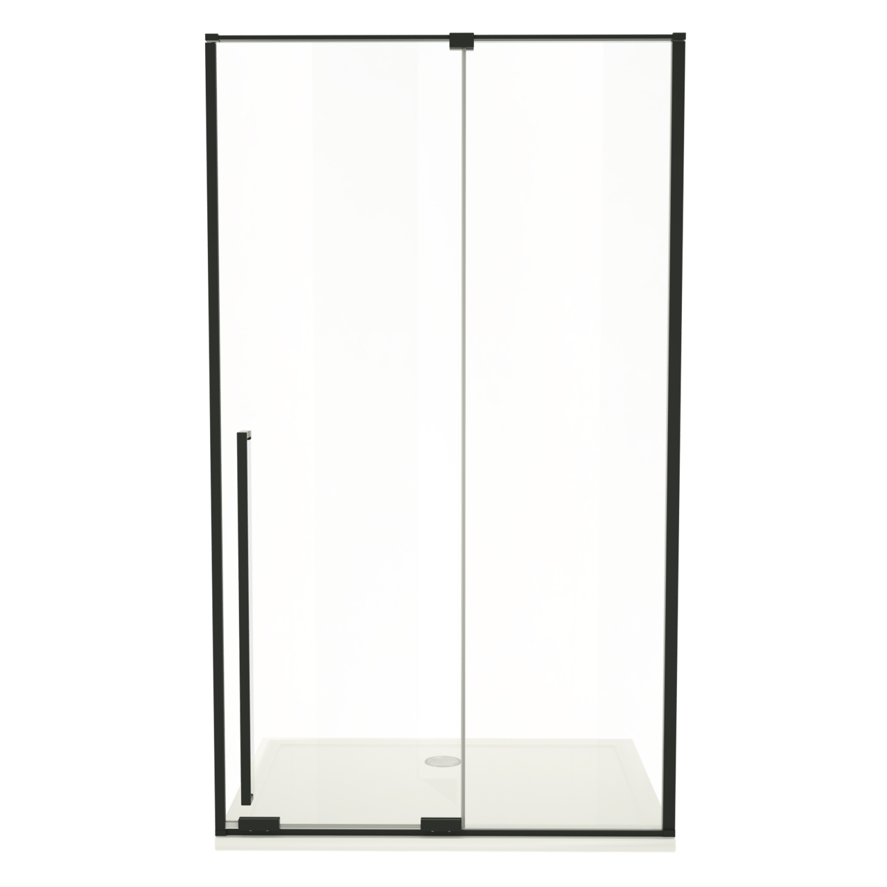 Luca Varess Stilus douche schuifdeur 120 x 200 cm helder glas mat zwart profiel