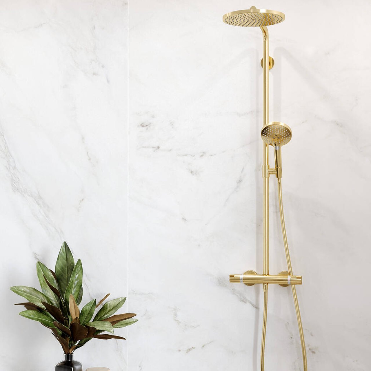 Hansgrohe Raindance Select S 240 Powderrain Duschsystem: Brushed Bronze