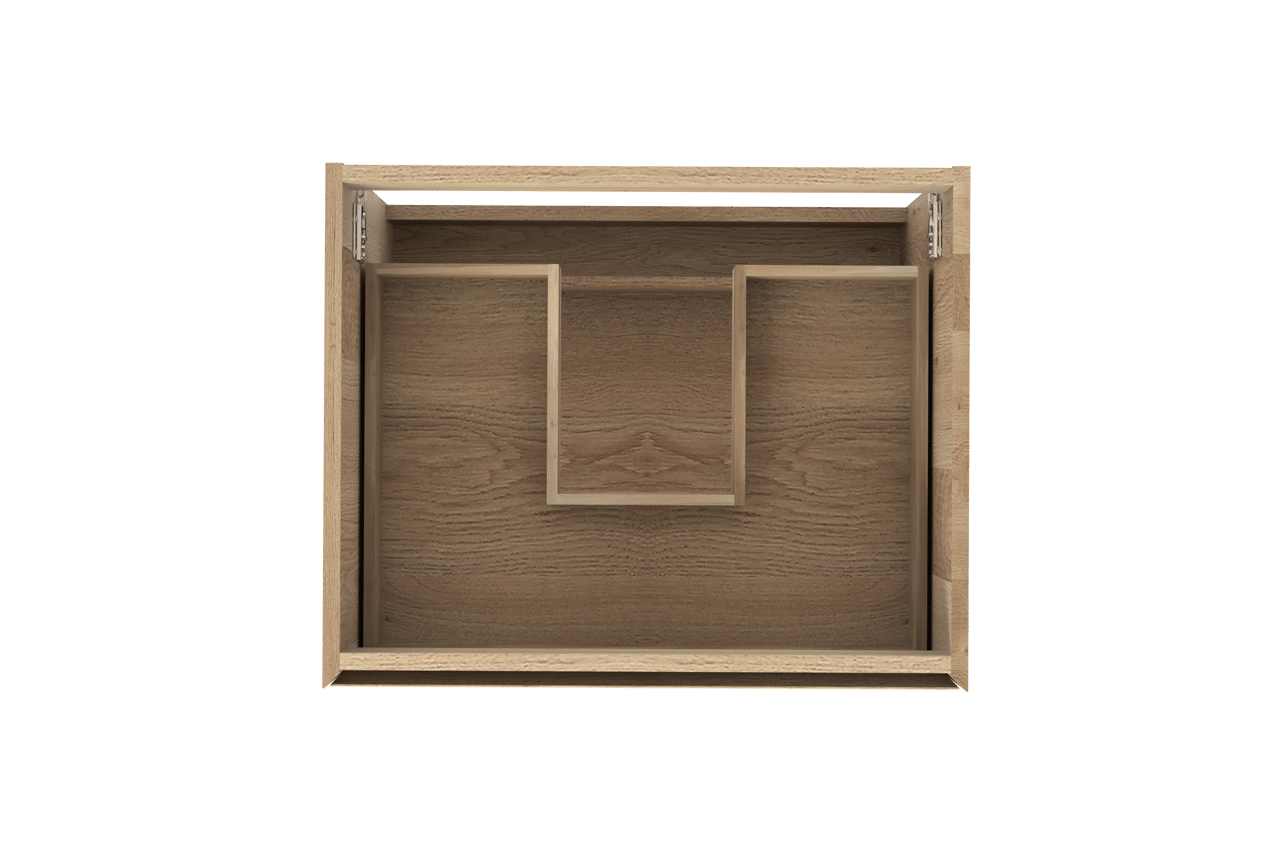 Balmani Mitra hängender Bad-Unterschrank, 67,5 x 55 cm, Eiche Natur, 2 Schubladen