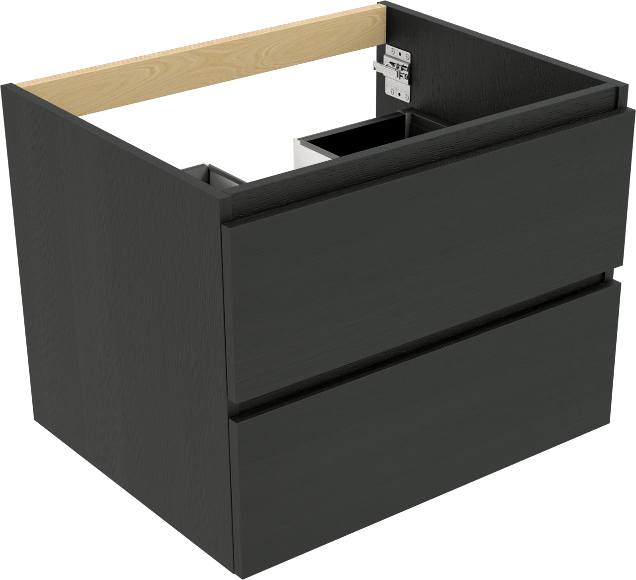 Balmani Lucida meuble sous-lavabo suspendu 67,5 x 55 cm chêne noir 2 tiroirs