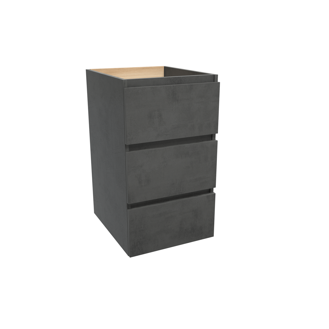 Balmani Lucida staande wastafelonderkast 45 x 55 cm beton donkergrijs 3 lades