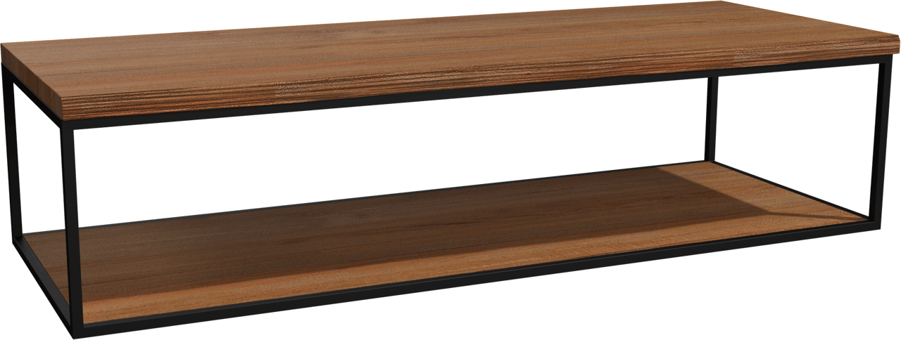 Balmani Life Edge Einzel- oder Doppelwaschtischplatte, Teak massiv, Rahmen schwarz, 135 x 50 cm