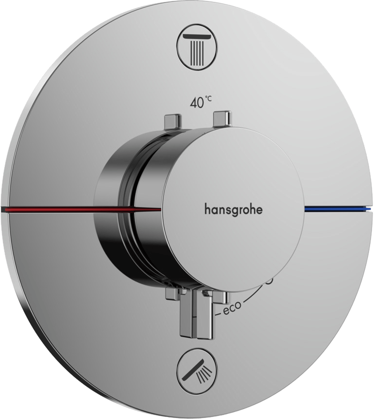 Hansgrohe Showerselect Comfort S thermostat de douche encastré 2 évacuations chrome brillant