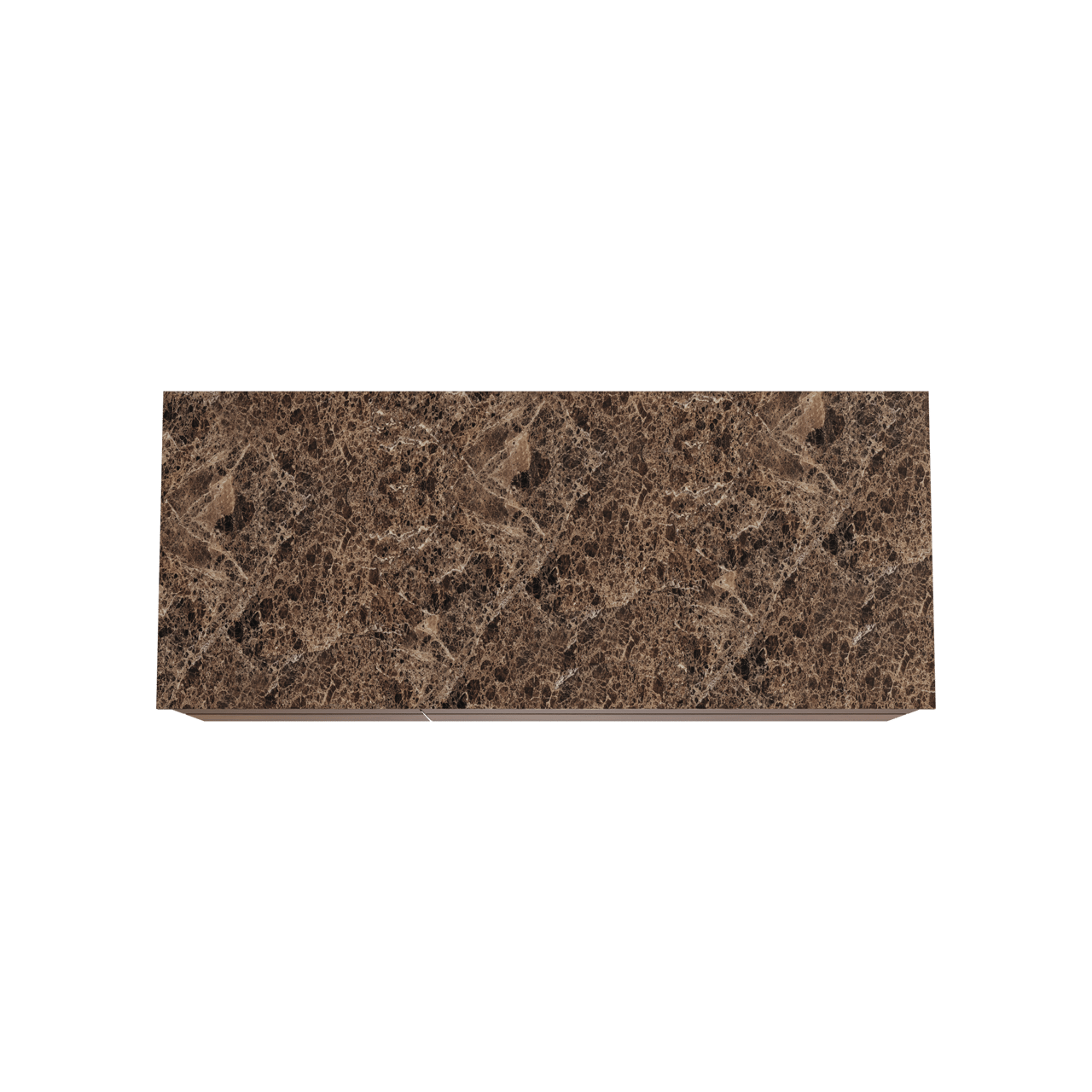 Balmani Mitra zwevend badkamermeubel 135 x 55 cm notelaar met Stretto enkel of dubbel tablet in marmer dark emperador