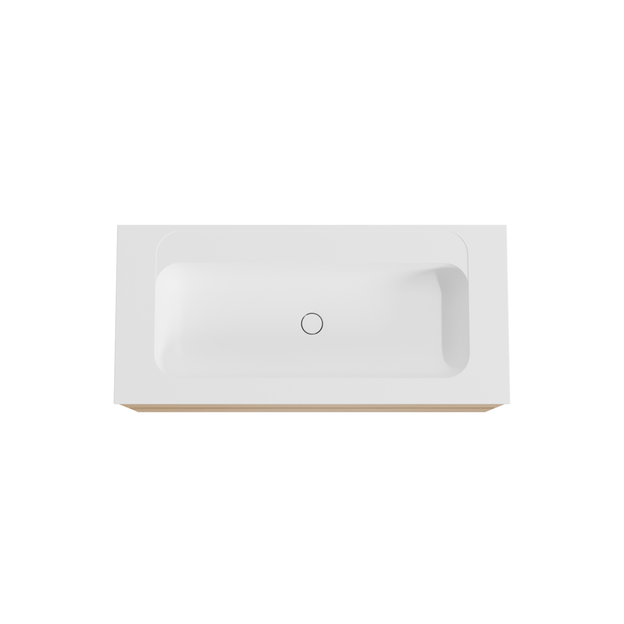 Balmani Mitra meuble salle de bains suspendu 120 x 55 cm chêne naturel avec Tablo Strada plan simple en marbre composite blanc mat