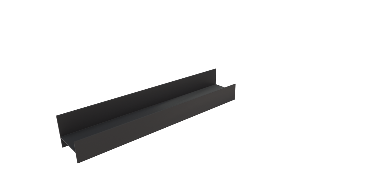 Blaufoss Blackline Tilli étagère murale noir mat 40 x 6,8 cm