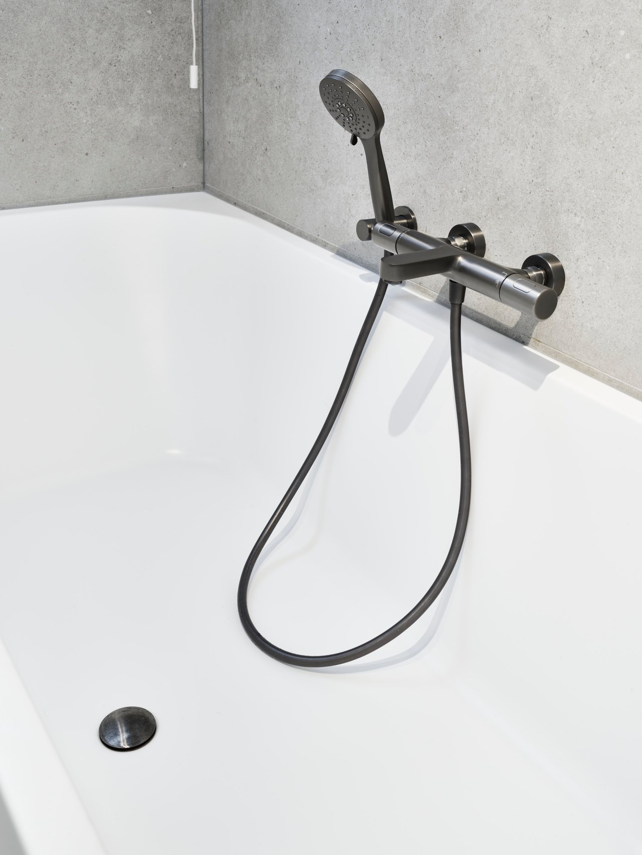 Blaufoss Round douchekop met slang 3 straalsoorten Brushed GunMetal