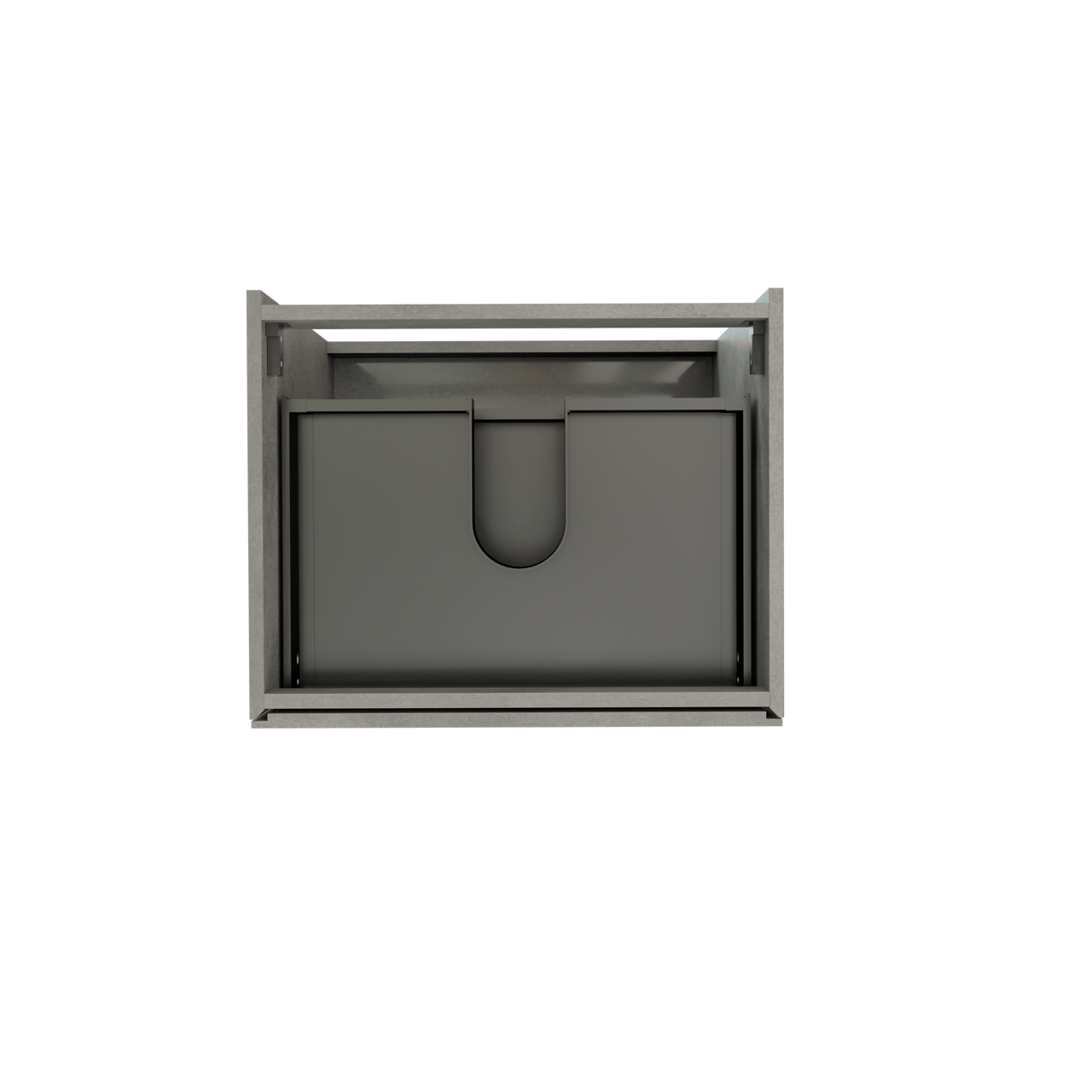 Storke Edge staande wastafelonderkast 65 x 52 cm beton donkergrijs 3 lades