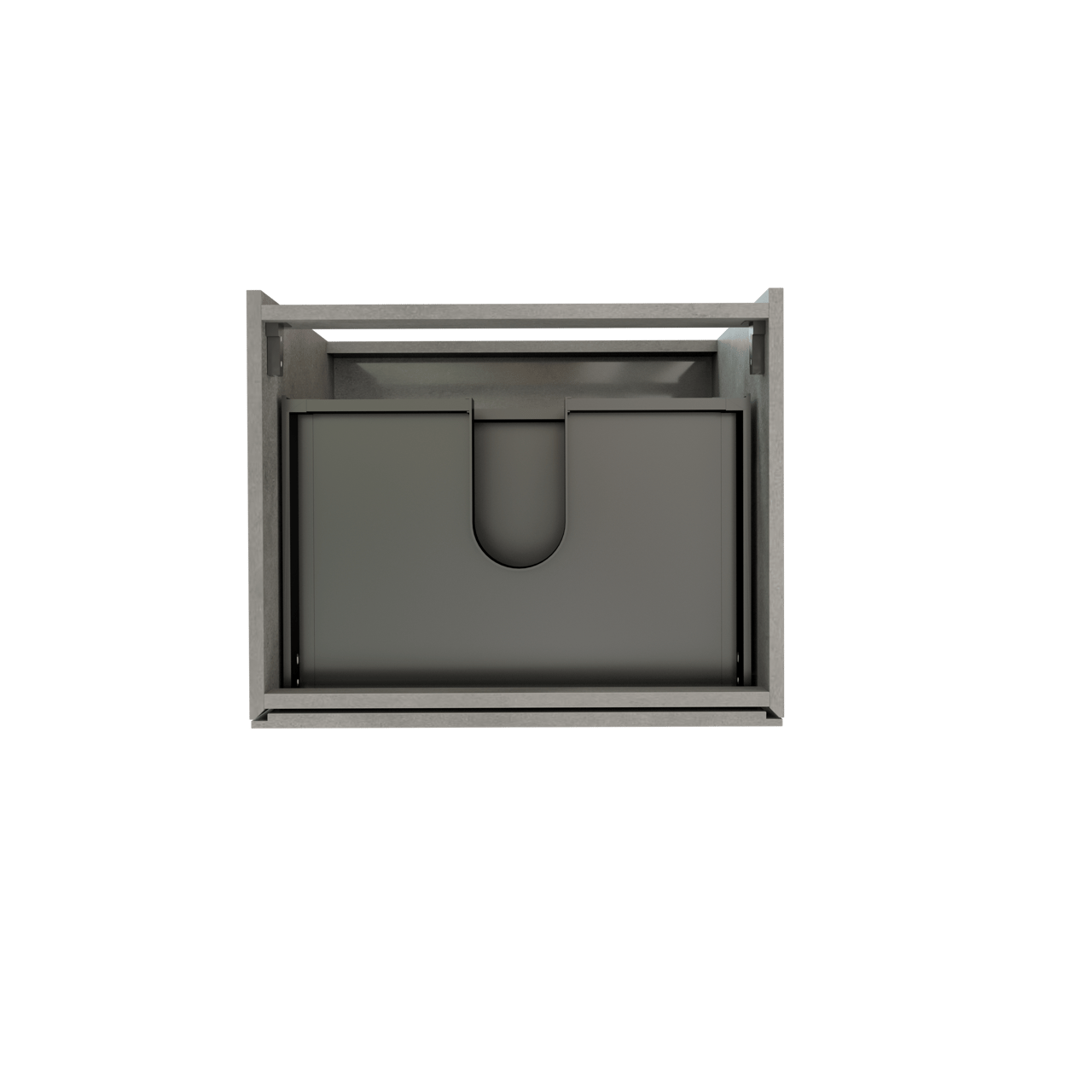 Storke Edge staande wastafelonderkast 65 x 52 cm beton donkergrijs 3 lades