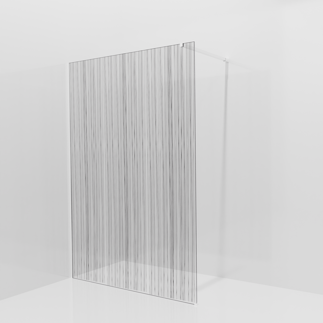 Balmani Modular douche à l'italienne: 140 x 200 cm, Mikado, Profil Blanc mat