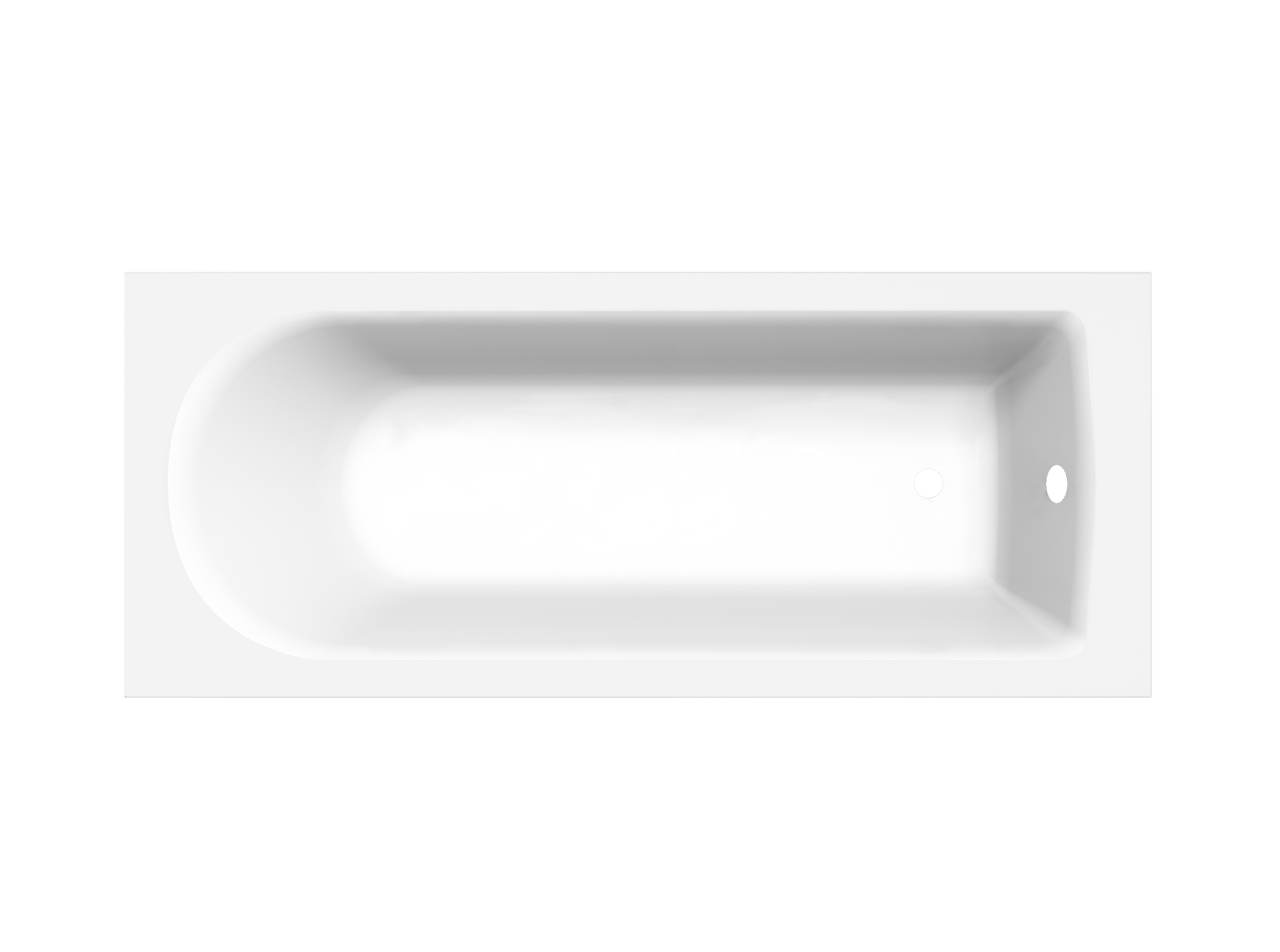 Luca Varess Rosala 1-Personen-Einbaubadewanne: 170 x 70 cm, Acryl, Weiß mat