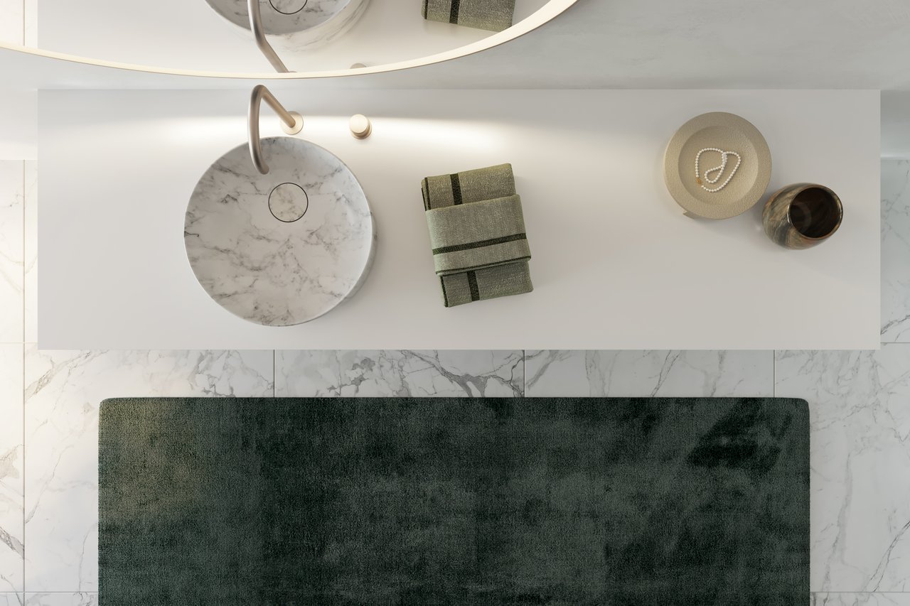 Balmani Fato waskom Carrara marmer rond Ø 37,5 cm