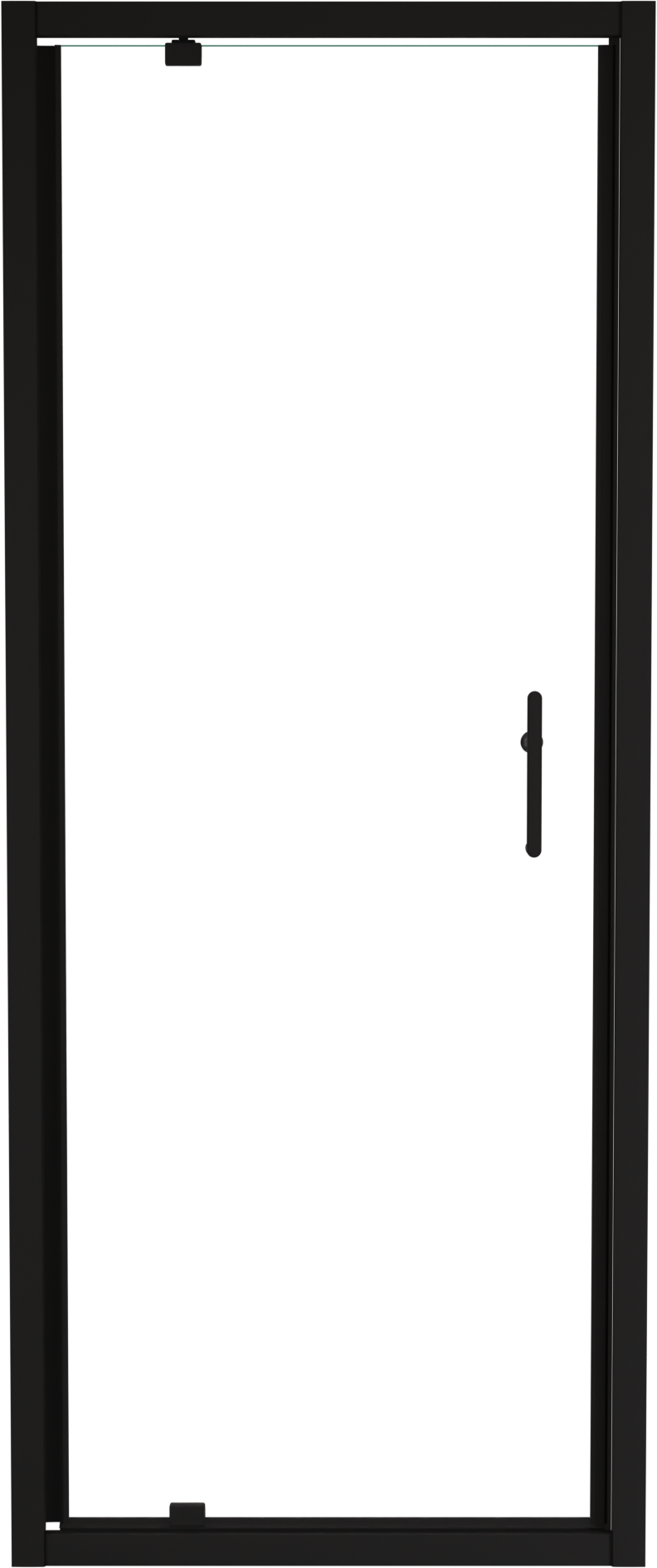 Linie Cadiz Dusche Drehtür 80 cm x 190 cm Klarglas matt Schwarz profil