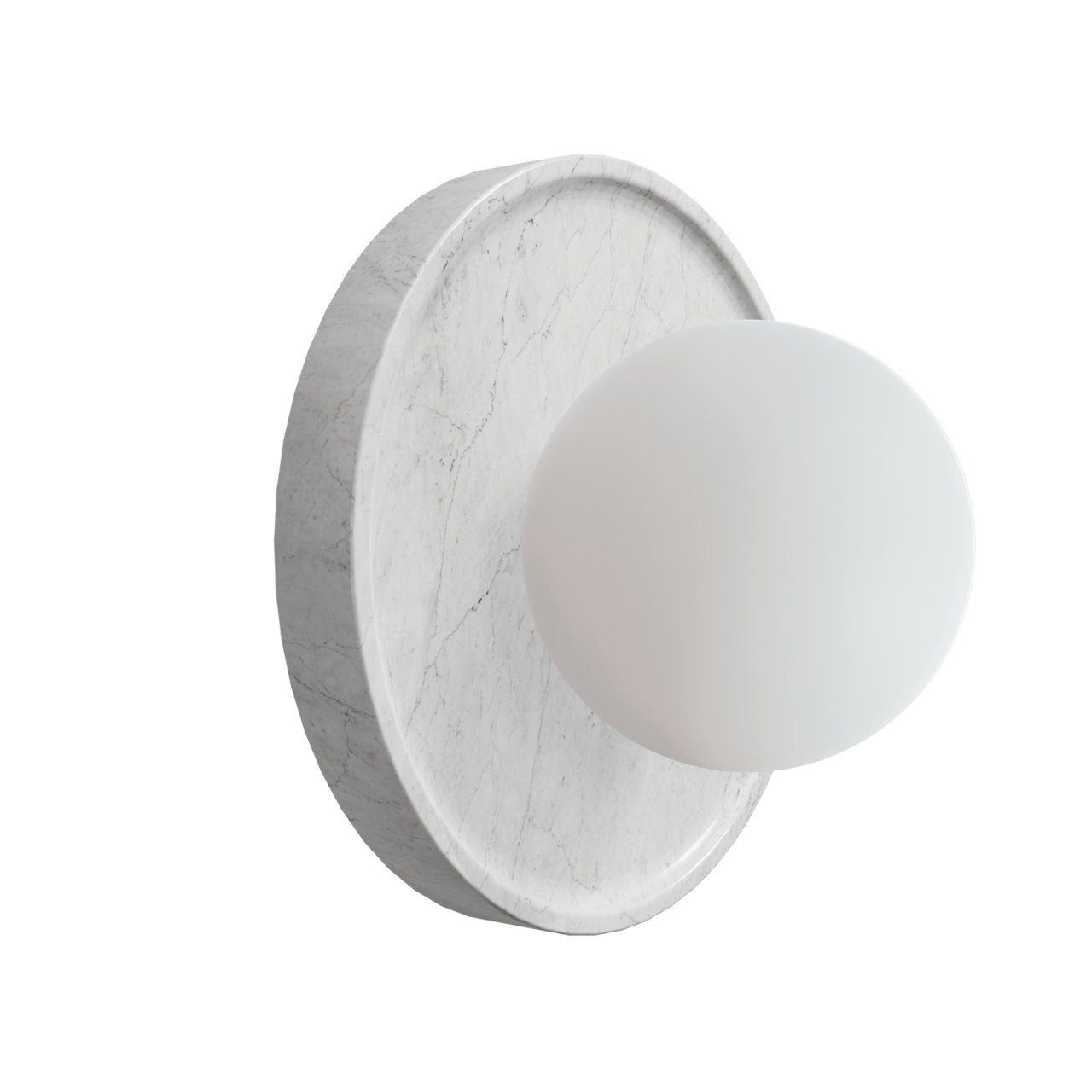 Balmani Pelota Disc small LED Verlichting 16 cm wit carrara